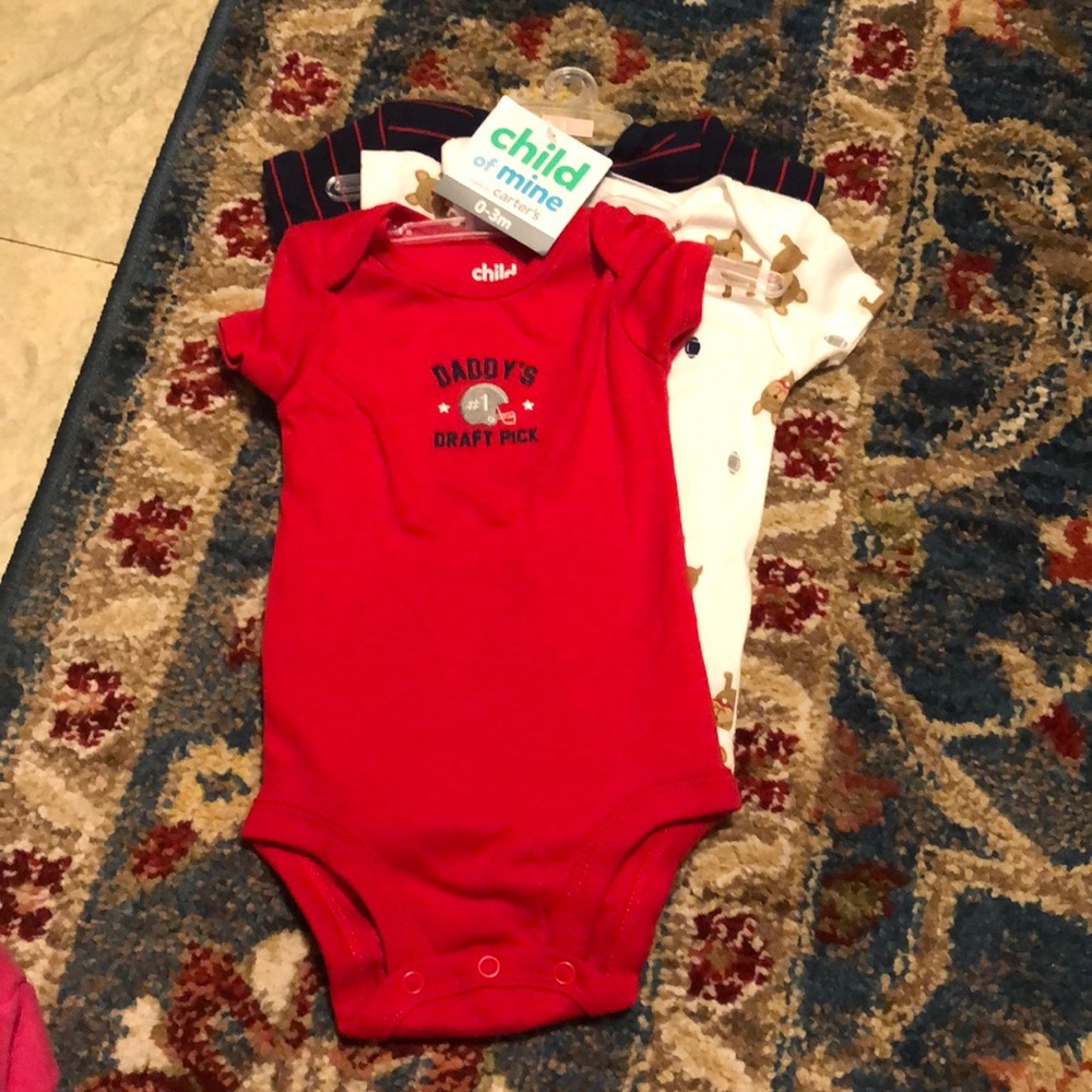 0-3 month boys bodysuit NWT